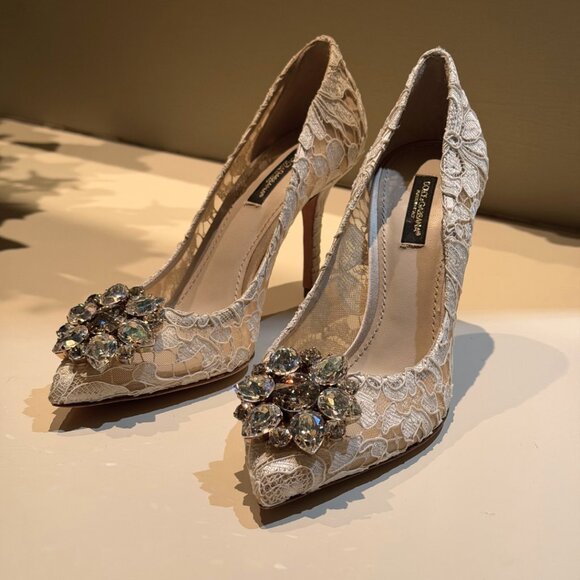 NEW with box Dolce & Gabbana Bellucci White Pumps, size 37 - Picture 5 of 7